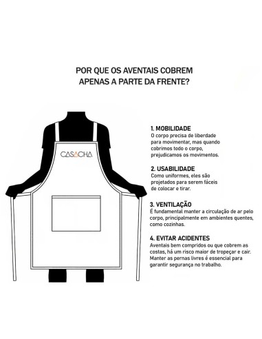 Avental de Cintura Jeans Couro Bar Chef...