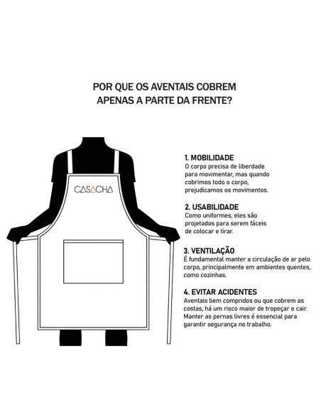 Avental de Cintura Jeans Couro Bar Chef Bartender Restaurante