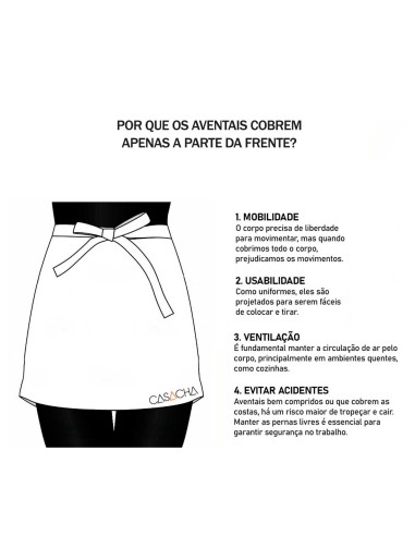 Avental de Cintura Jeans e Couro Unissex Bar...