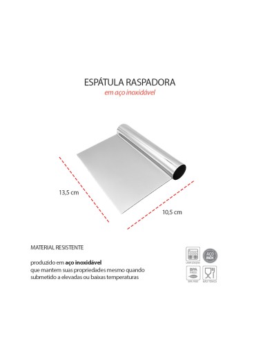 Espatula Raspadora Inox Multiuso Alisa Corta...