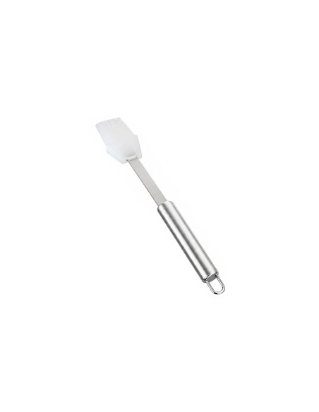 Pincel Culinário Silicone Inox Branco Confeitaria Cozinha