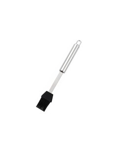 Pincel Culinário Silicone Inox Preto Confeitaria Cozinha