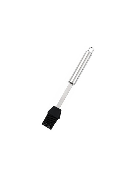 Pincel Culinário Silicone Inox Preto Confeitaria Cozinha