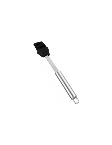 Pincel Culinário Silicone Inox Preto Confeitaria Cozinha
