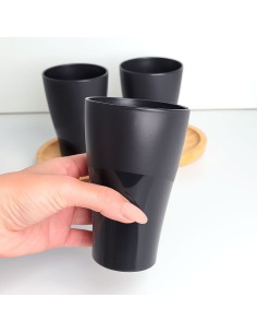 Copo Preto de Plastico Resistente BPA Free 300ml 2