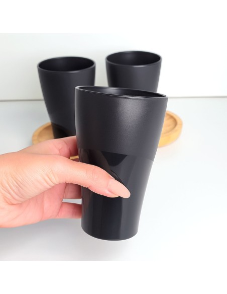 Copo Preto de Plastico Resistente BPA Free 300ml