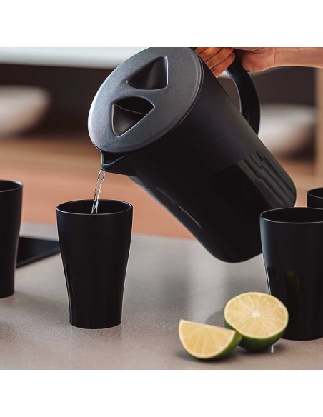 Copo Preto de Plastico Resistente BPA Free 300ml