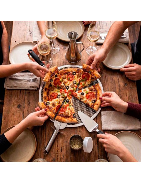Tela para Pizza Grande 40cm Perfurada Alumínio Assar Massa