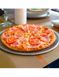 Tela para Pizza Grande 40cm Perfurada Alumínio Assar Massa 2