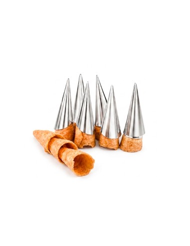 Forma Canudinho Inox Cone Modelador Massa...