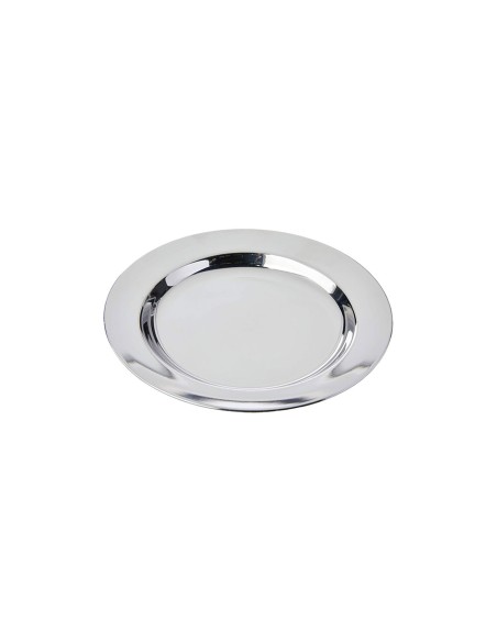 Prato Fundo Aço Inox Buffet Escola Refeitório Restaurante Bar 23cm