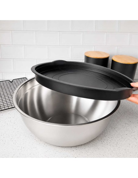 Tigela Bowl Inox Grande com Tampa 7L Cozinha Profissional