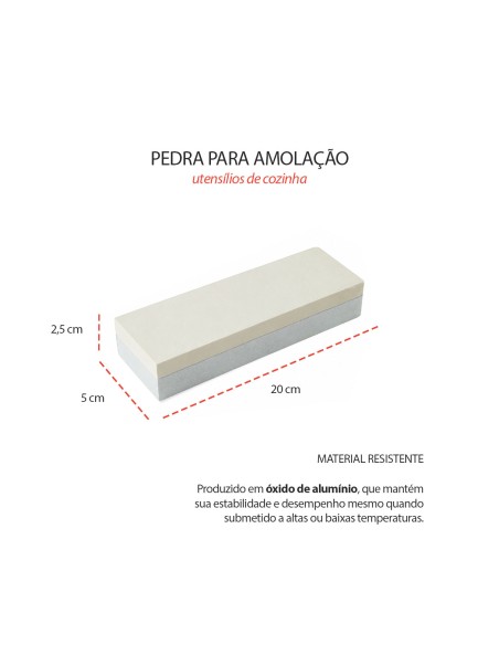 Pedra de Amolar e Afiar Facas 120 240 Dupla Face Retangular