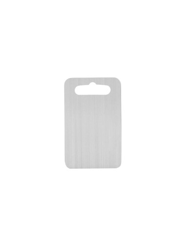 Tabua de Carne Corte Cozinha Profissional Aço Inox 24x15cm