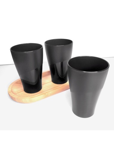 Copo Preto de Plastico Resistente BPA Free 300ml