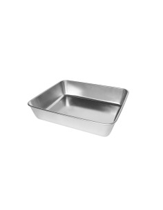 Bandeja Assadeira Forma Retangular Inox Funda Multiuso 26cm