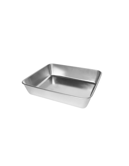 Bandeja Assadeira Forma Retangular Inox Funda Multiuso 26cm