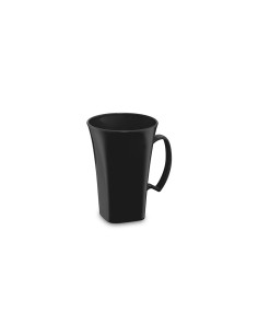 Caneca Preta Cappuccino 400ml Plastico BPA Free