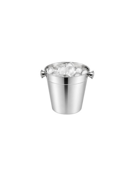 Balde de Gelo Pequeno Alças Aço Inox Restaurante Bar 900ml
