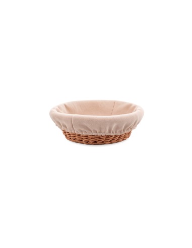 Cesta de Pães Frutas Redonda Rattan Forro Mesa...