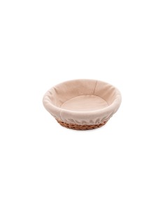 Cesta de Pão Frutas Redonda Rattan Forro Mesa Posta Cafe