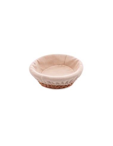 Cesta de Pães Frutas Redonda Rattan Forro Mesa...