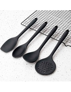 Concha de Silicone Preto Utensilios de Cozinha 2
