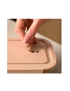 Pote de Vidro Borosilicato Divisoria Tampa Hermetica Nude 1L 2