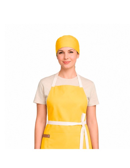 Avental Amarelo Algodao Unissex Restaurante Salao Artesanato