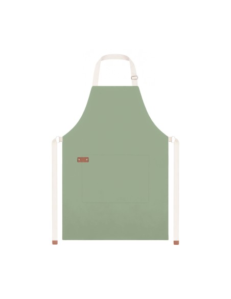 Avental Verde Cha Matte Algodao Cafeteria Bar Vegano