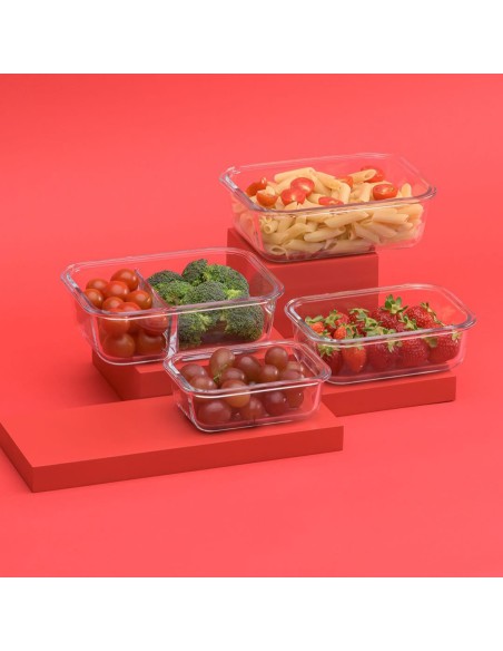 Pote de Vidro Borosilicato com Tampa Hermetica Nude 680ml