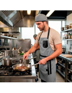 Bandana Cinza Couro Preto Touca Cozinha Bar Restaurante... 2