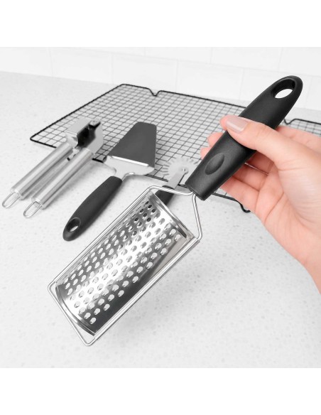 Ralador de Alimentos Aço Inox Cabo Verduras Queijo 24cm