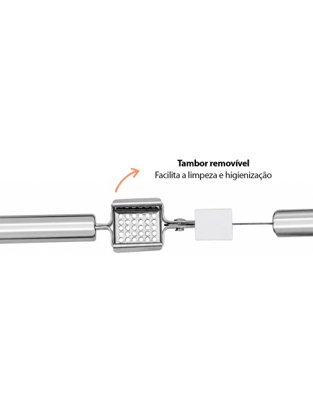 Espremedor de Alho Aço Inox Triturador Manual Cozinha