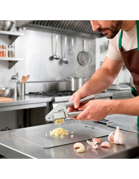 Espremedor de Alho Aço Inox Triturador Manual Cozinha
