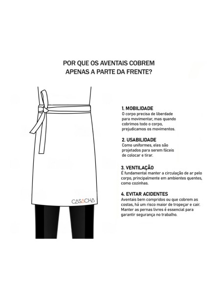 Avental de Cintura Verde Couro Legítimo Marrom Cafeteria