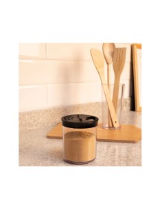 Pote Farinheiro Saleiro Porta Tempero Queijo Ralado Preto 2