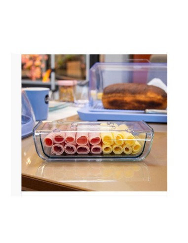 Porta Frios Queijeira Tampa Pote Transparente