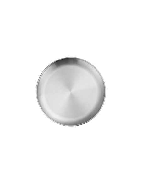 Prato Raso Bandeja Servir Buffet Restaurante Aço Inox 26cm