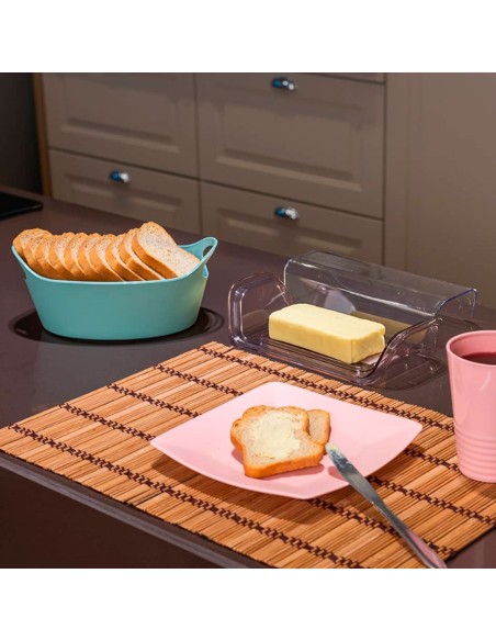 Manteigueira Porta Frios Manteiga Tampa Transparente