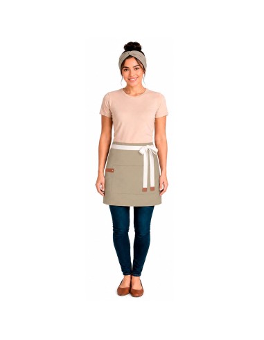 Avental de Cintura Bege Caqui Algodao Cafeteria...