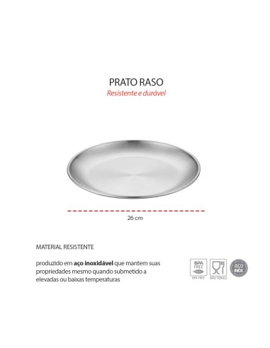 Prato Raso Bandeja Servir Buffet Restaurante...