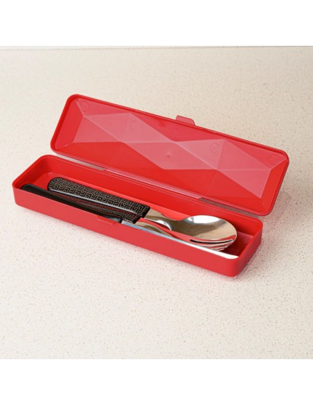 Estojo Vermelho Multiuso Porta Oculos Talheres Maquiagem