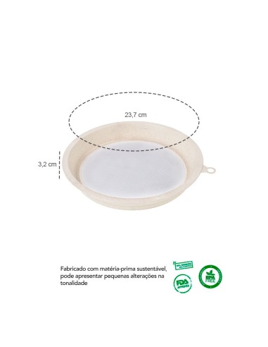 Peneira Sem Cabo Bege Marfim Utensilios ECO
