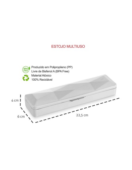 Estojo Preto Multiuso Porta Oculos Talheres Maquiagem
