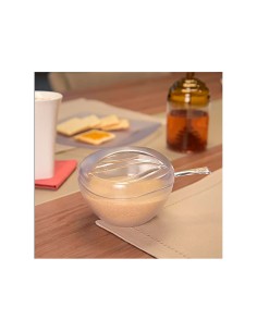 Açucareiro com Tampa e Colher Porta Açucar Transparente 2