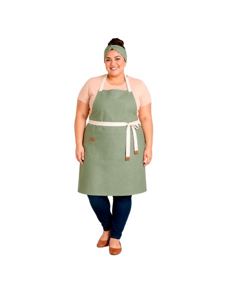 Avental Grande Verde Matte Plus Size Vegano Restaurante Bar