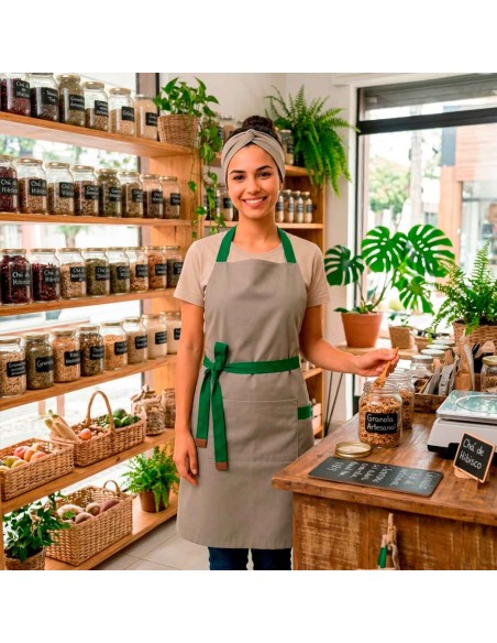 Faixa de Cabelo Turbante Bandana Bege Chef Cozinha Bar Spa