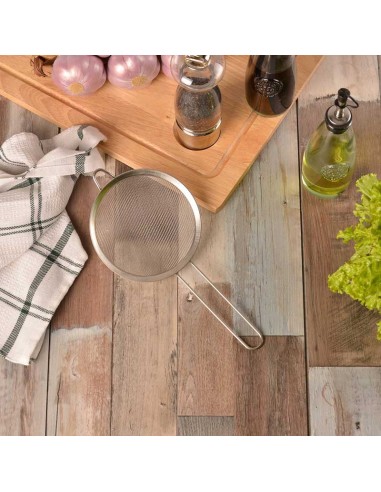 Peneira Inox Cabo Aço Cozinha Confeitaria 10cm