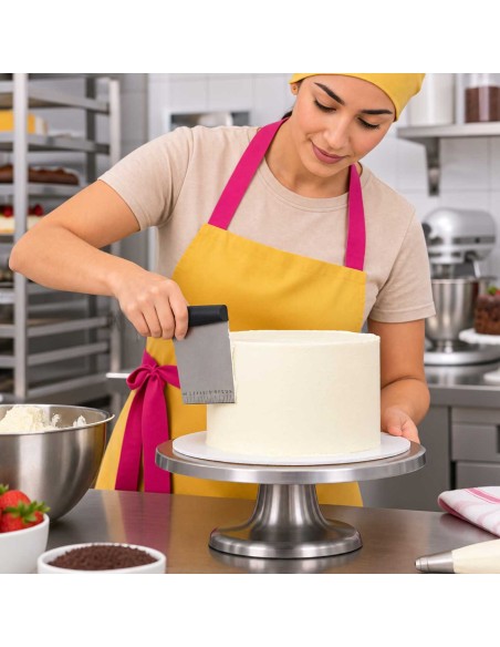 Espatula Multiuso Inox Raspadora Alisa Corta Massas Bolos Pão